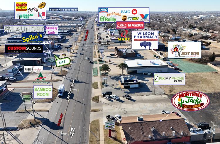 retail freestanding building for sale or lease Midwest City, Ok