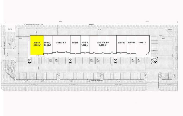 Retail strip center for lease Moore, Ok site plan