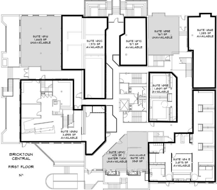Bricktown Central office space for lease in Oklahoma City, OK 1st floor-floor plan