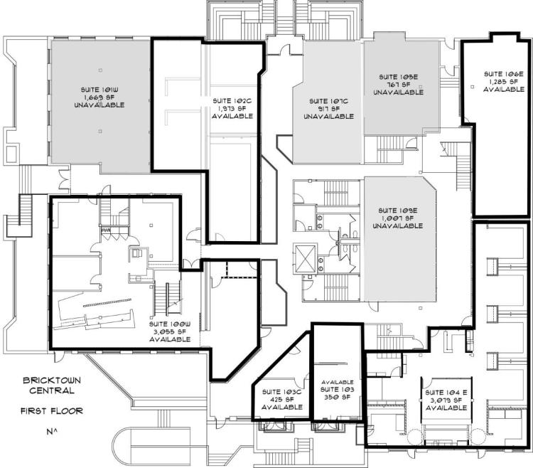 Bricktown Central office space for lease in Oklahoma City, OK 1st floor-floor plan