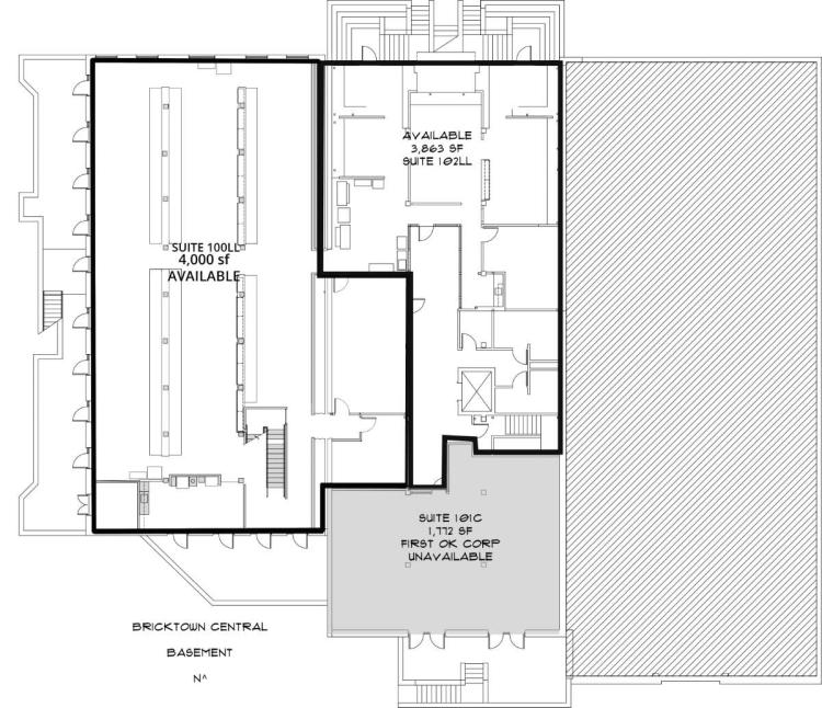 Bricktown Central office space for lease in Oklahoma City, OK Lower Level-floor plan