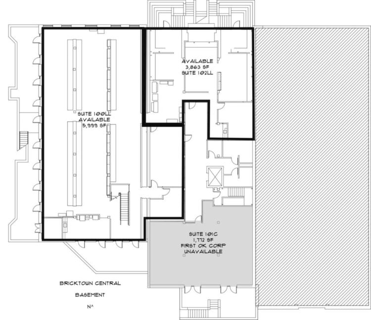 Bricktown Central office space for lease in Oklahoma City, OK  Lower Level-floor plan