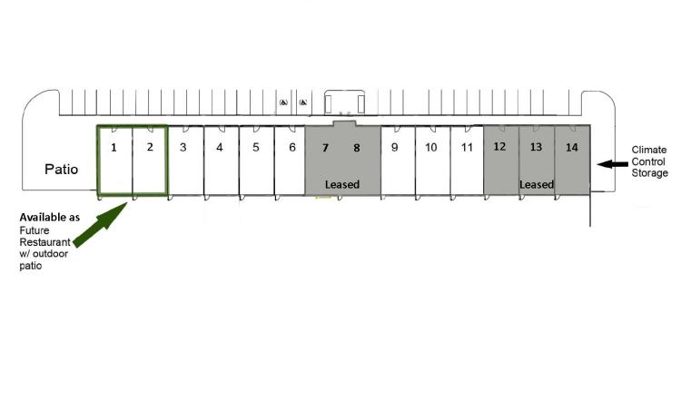 strip center - retail, office space for lease, Newcastle, OK site plan