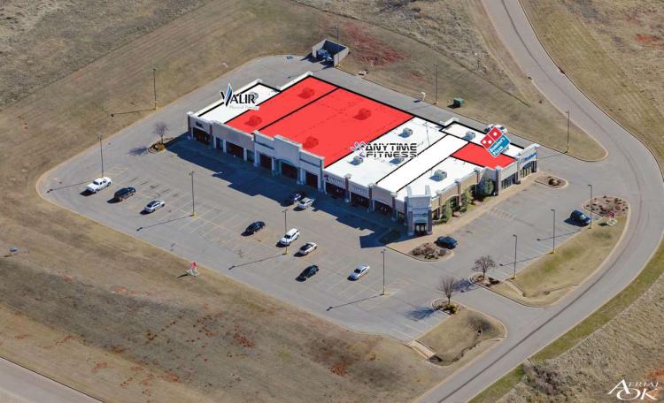 retail space for lease Guthrie Ok - aerial