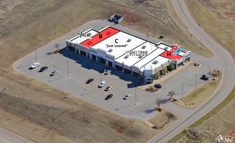 retail space for lease Guthrie Ok - aerial