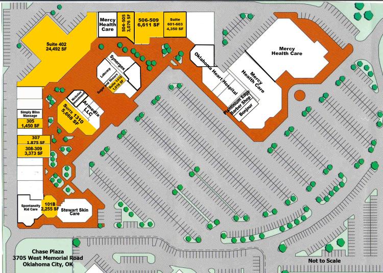 Chase Plaza office space for lease site plan