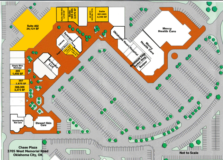 Chase Plaza office space for lease SITE PLAN