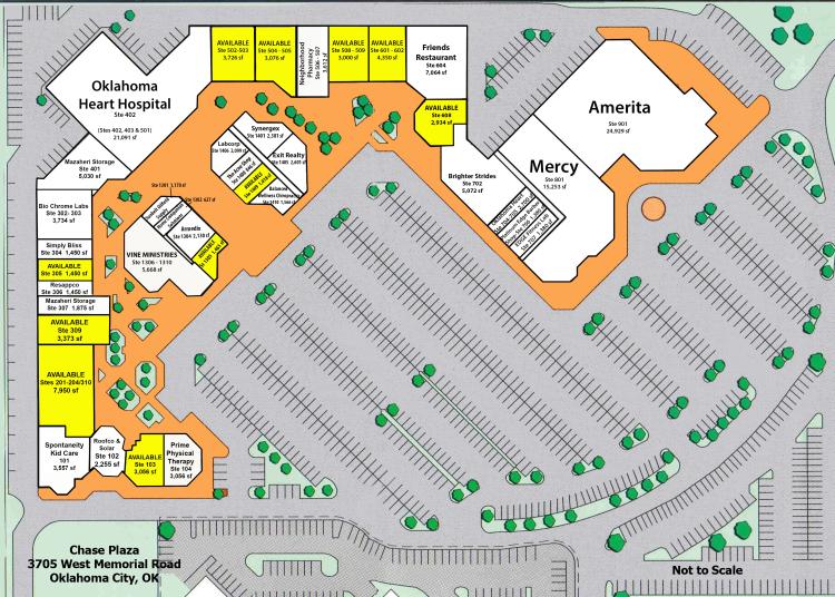 Chase Plaza office space for lease SITE PLAN Oklahoma City, OK