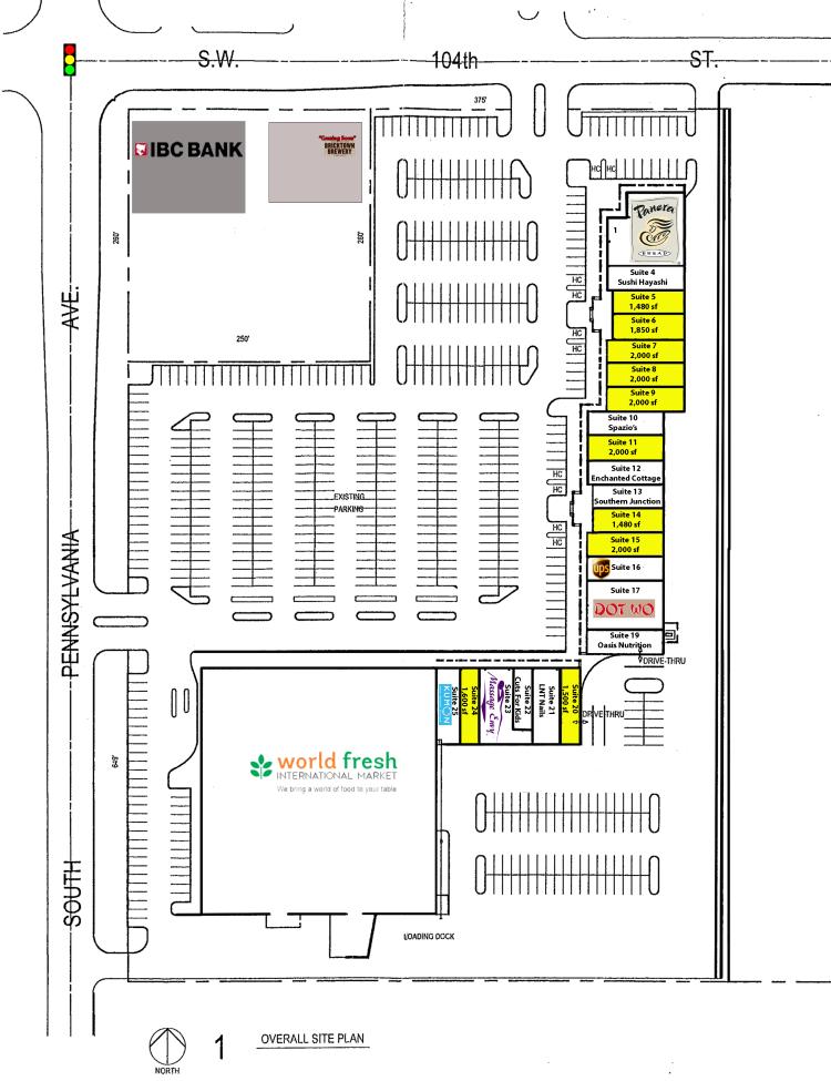 Chatenay Square retail space for lease, Oklahoma City, OK site plan