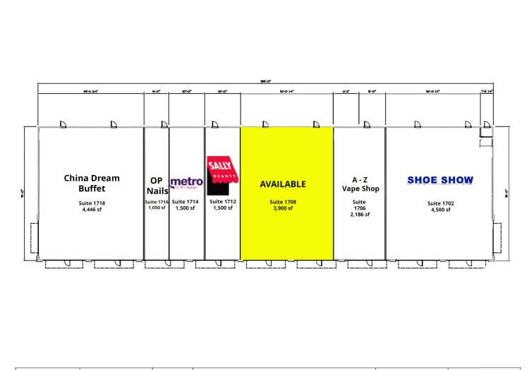 retail space for lease, chickasha, OK site plan