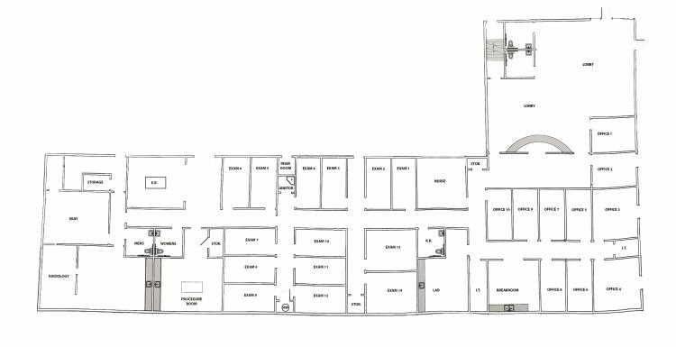 office, medical mixed used property in Calera, OK site plan