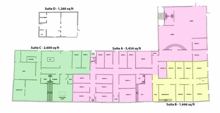 office, medical mixed used property in Calera, OK site plan