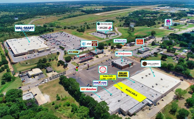 retail space for lease Guthrie, Ok retailer aerial