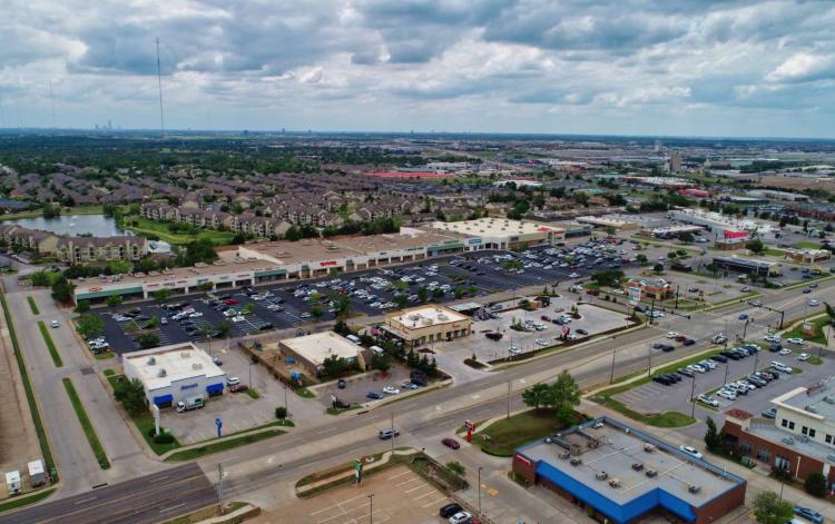 Edmond Crossing retail space for lease Edmond, OK aerial