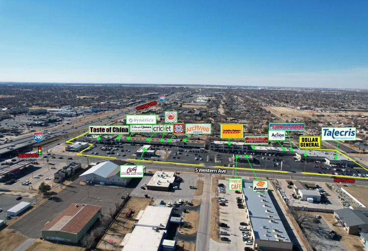 retail space available south Oklahoma City, OK retail aerial