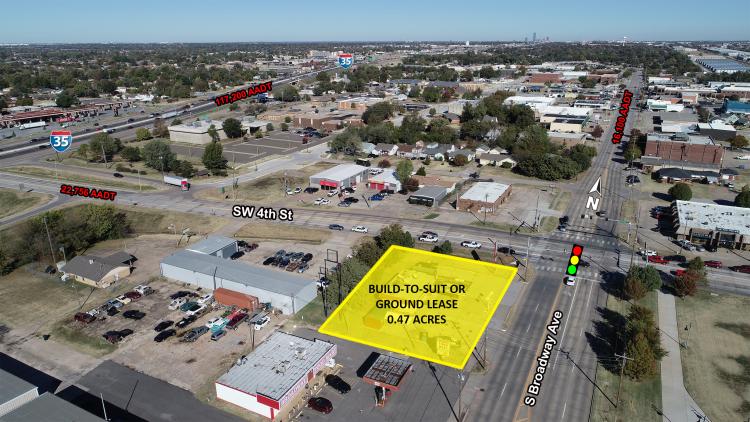 501 S Broadway, Moore, OK - land for Ground Lease or Build-To-Suit-aerial view