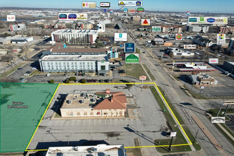 retail, restaurant, office space for lease S Meridian Ave, Oklahoma City, OK retailer aerial