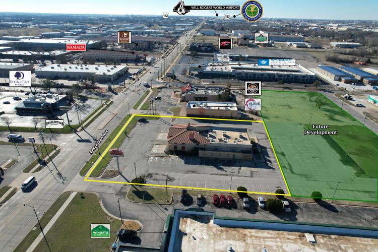 retail, restaurant, office space for lease S Meridian Ave, Oklahoma City, OK retailer aerial