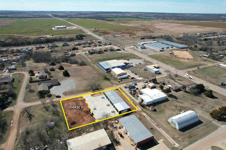 retail property for lease Piedmont, OK aerial