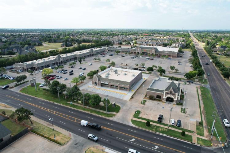 Chatenay Square retail space for lease, Oklahoma City, OK aerial view