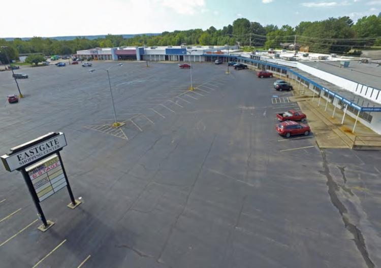 Eastgate Shopping Center retail for lease, Sallisaw, OK aerial