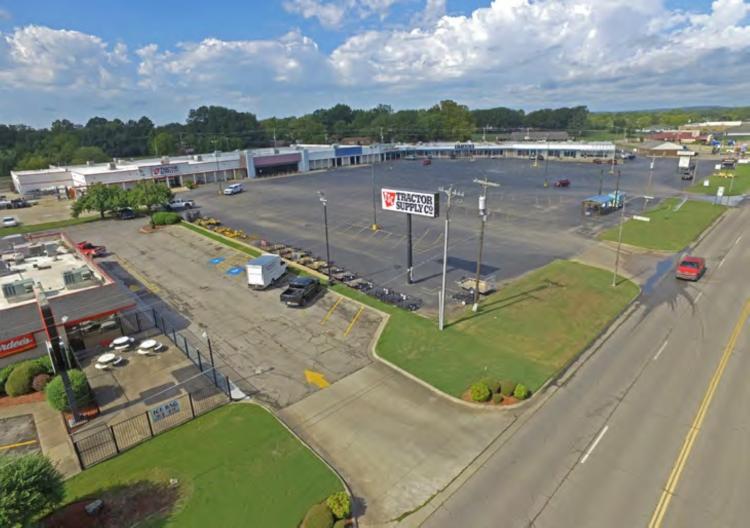 Eastgate Shopping Center retail for lease, Sallisaw, OK aerial