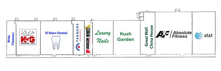 El Reno Shopping Center retail space for lease in El Reno, OK site plan
