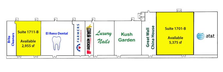 El Reno Shopping Center retail space for lease in El Reno, OK site plan