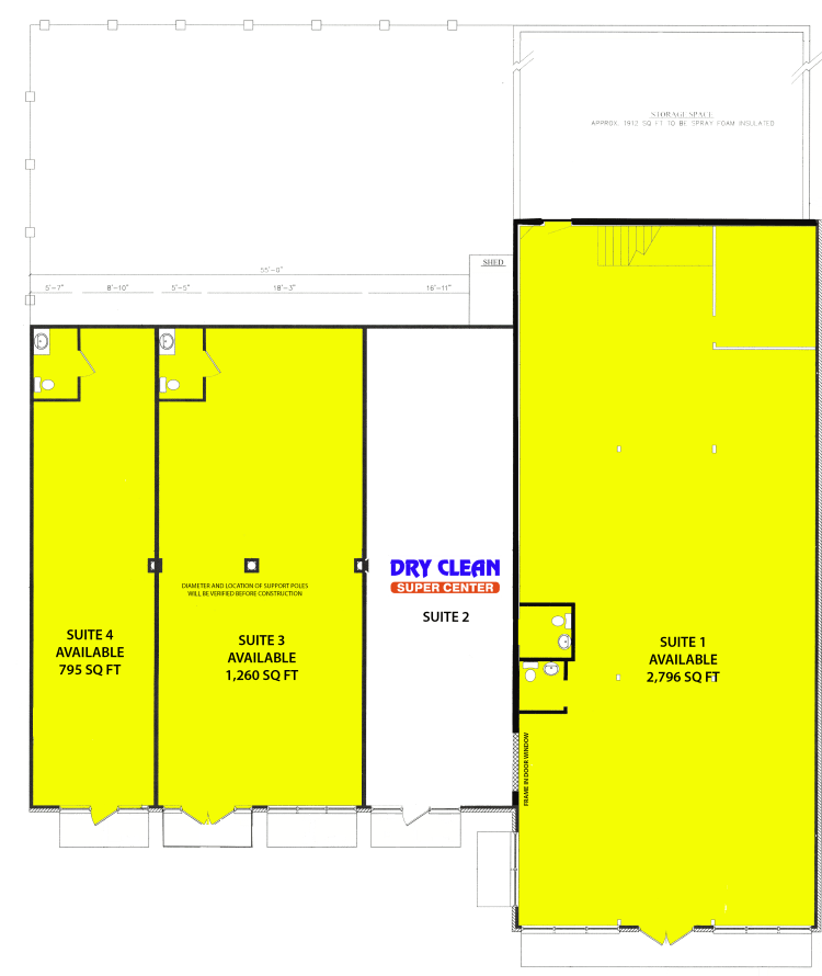 retail space for lease Ardmore, OK floor plan