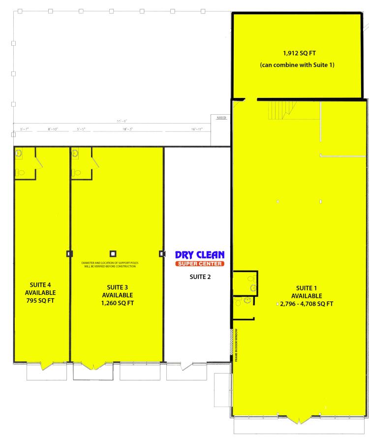 retail / service space for lease Ardmore, Ok site plan