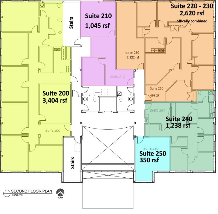Memorial Plaza office space for lease Oklahoma City, OK floor plan 2nd floor