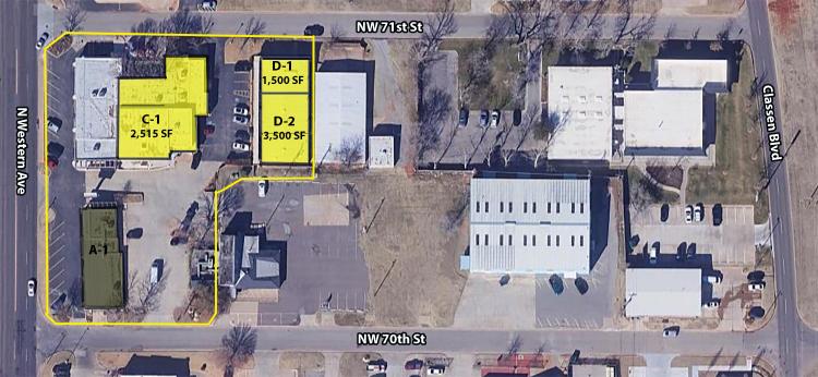 retail space for lease N Western Ave, Oklahoma City, OK aerial