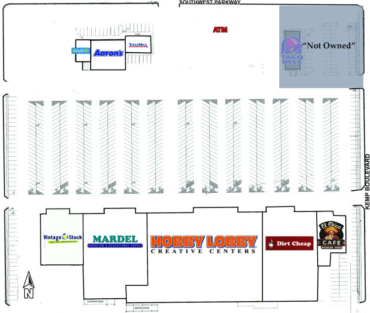 Hobby Lobby Plaza, Wichita Falls, Tx retail space for lease site plan