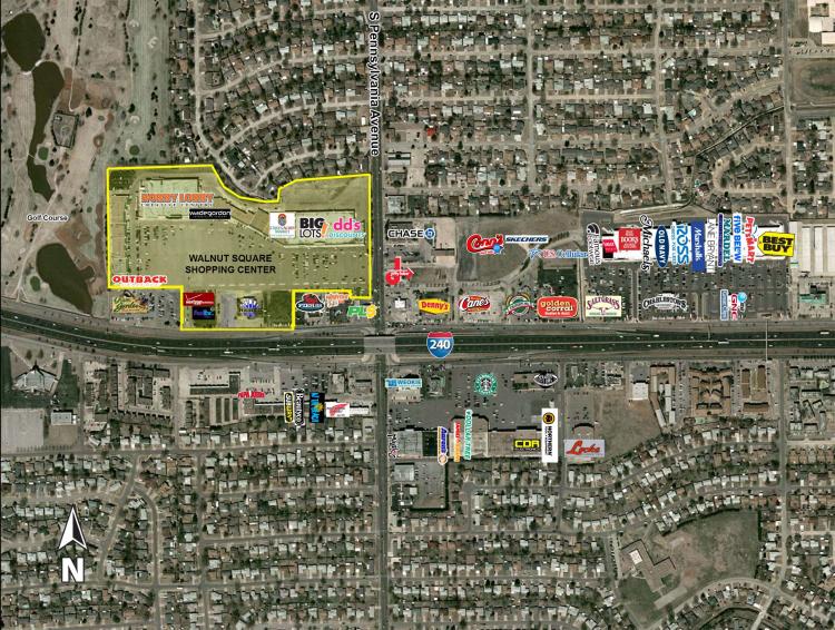 Walnut Square - Pad Sites retail space for lease or build to suit Oklahoma City, OK aerial