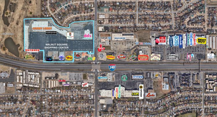 Walnut Square retail pad site for lease or build to suit, south Oklahoma City, OK