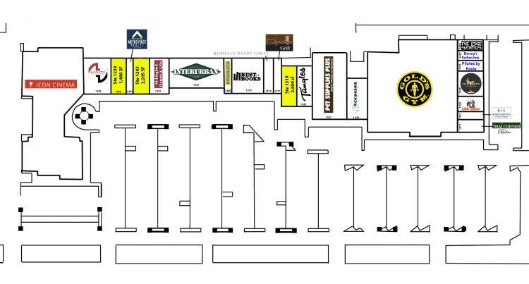 retail space for lease in Kickingbird Square, Edmond, Ok site plan