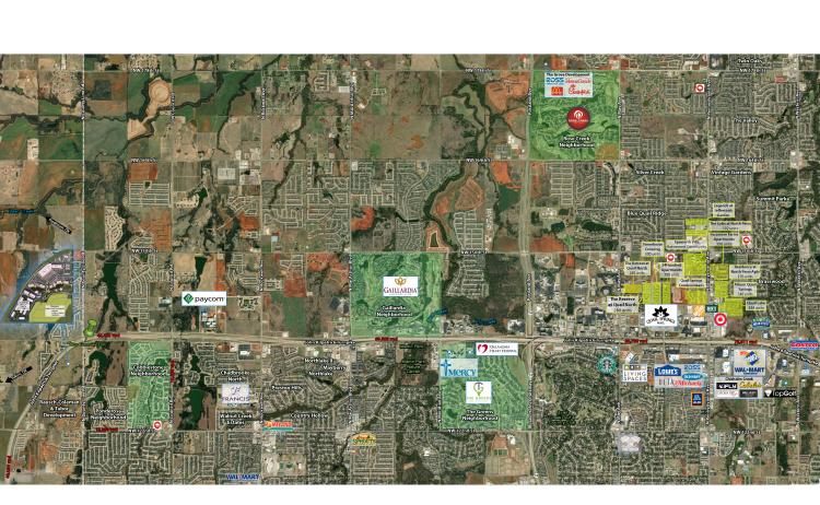 retail space for lease NW Oklahoma City, OK retail aerial