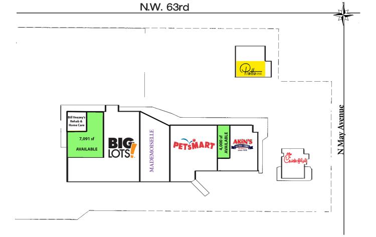 Mayfair Place retail space for lease Oklahoma City, Ok site plan