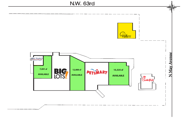 Mayfair Place retail space for lease Oklahoma City, Ok site plan