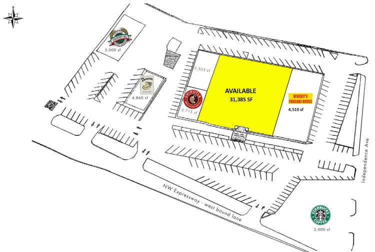 Anchor retail space for lease Oklahoma City, OK site plan