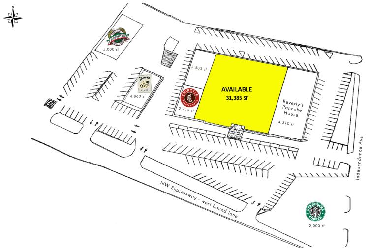 Anchor retail space for lease Oklahoma City, OK site plan