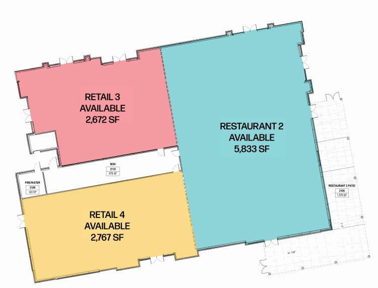 retail for prelease Fall 2024 adjacent to downtown OKlahoma City, OK rendering