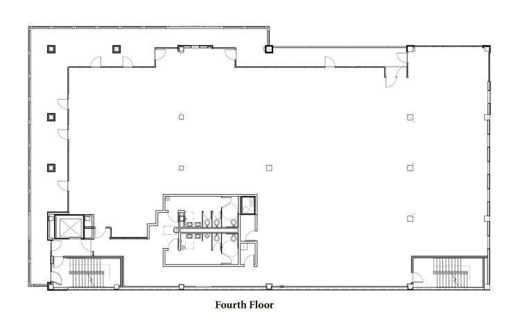 office space for lease in midtown, Oklahoma City, Ok floor plan 4th Floor