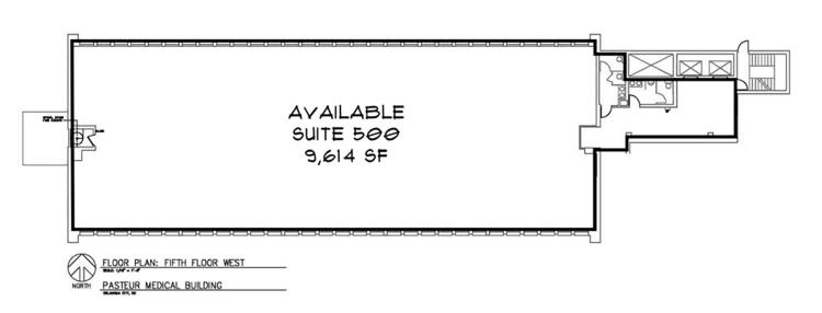 Pasteur Building 1111 N Lee, Oklahoma City office space for lease floor plan 5th floor west