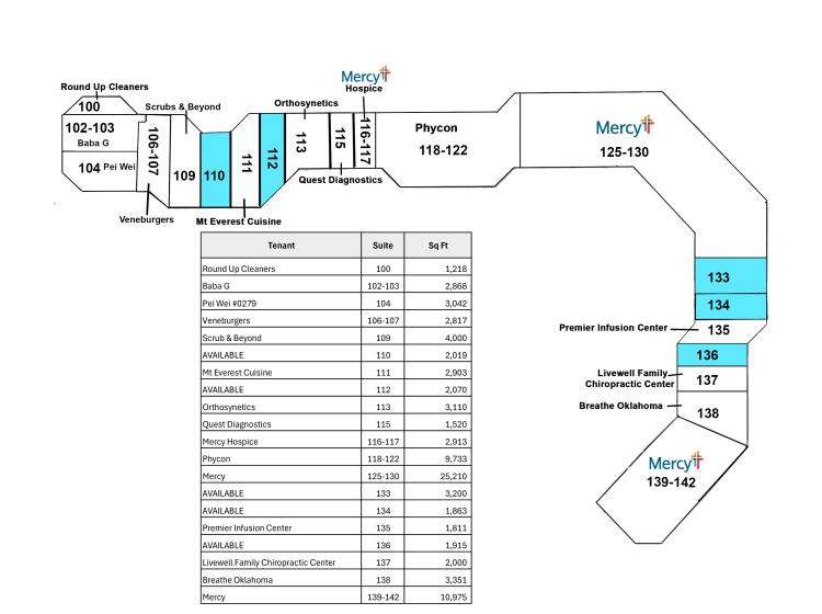 Quailbrook Plaza retail space for lease Oklahoma City, OK site plan