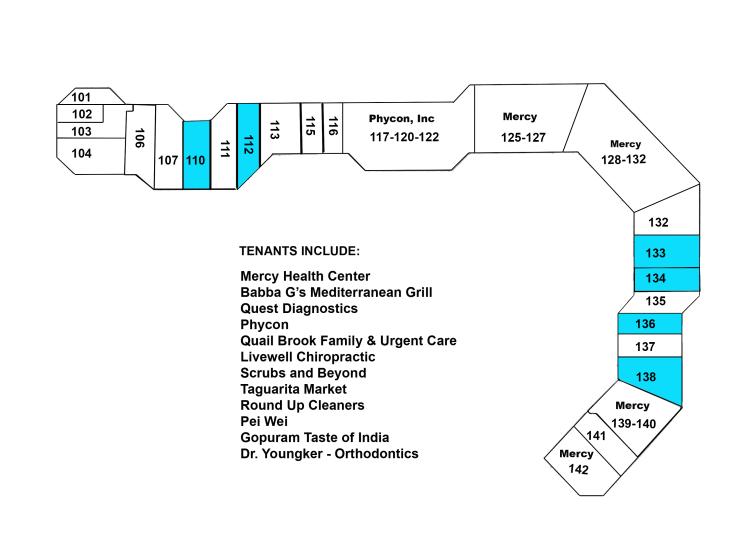 Quailbrook Plaza retail space for lease Oklahoma City, OK site plan