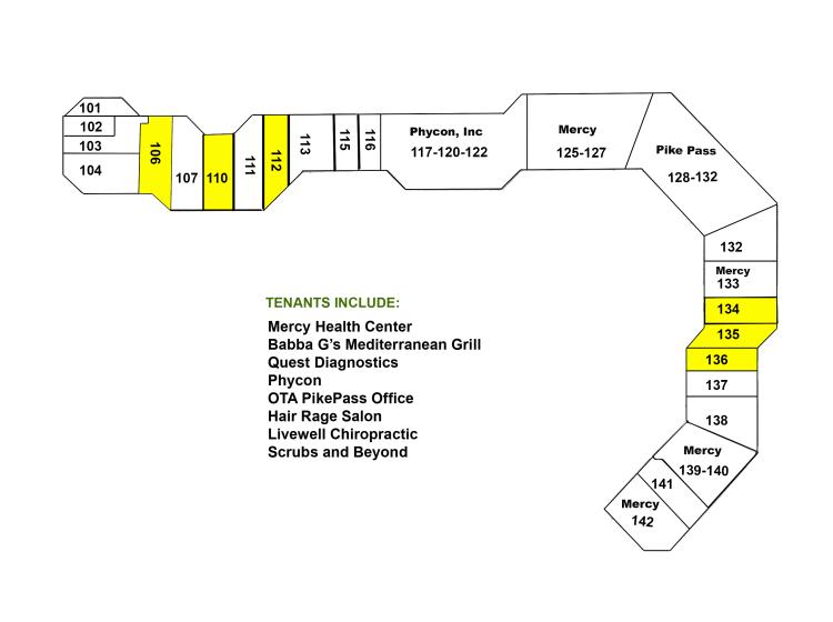 Quailbrook Plaza retail space for lease Oklahoma City, OK site plan