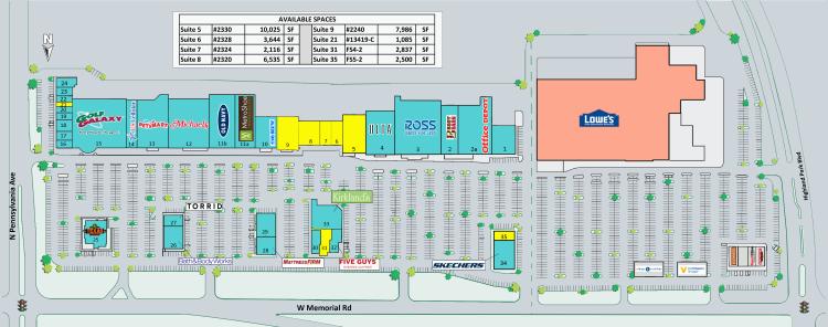 retail space for lease North Oklahoma City, Ok site plan
