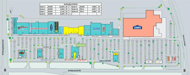 retail space for lease North Oklahoma City, Ok site plan