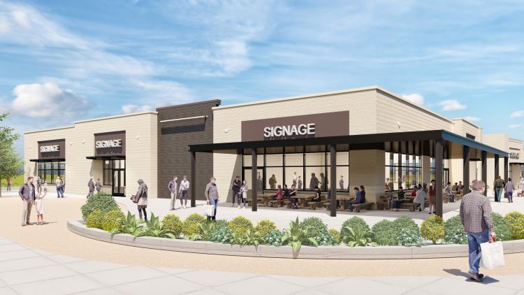 retail for prelease Fall 2024 adjacent to downtown OKlahoma City, OK rendering